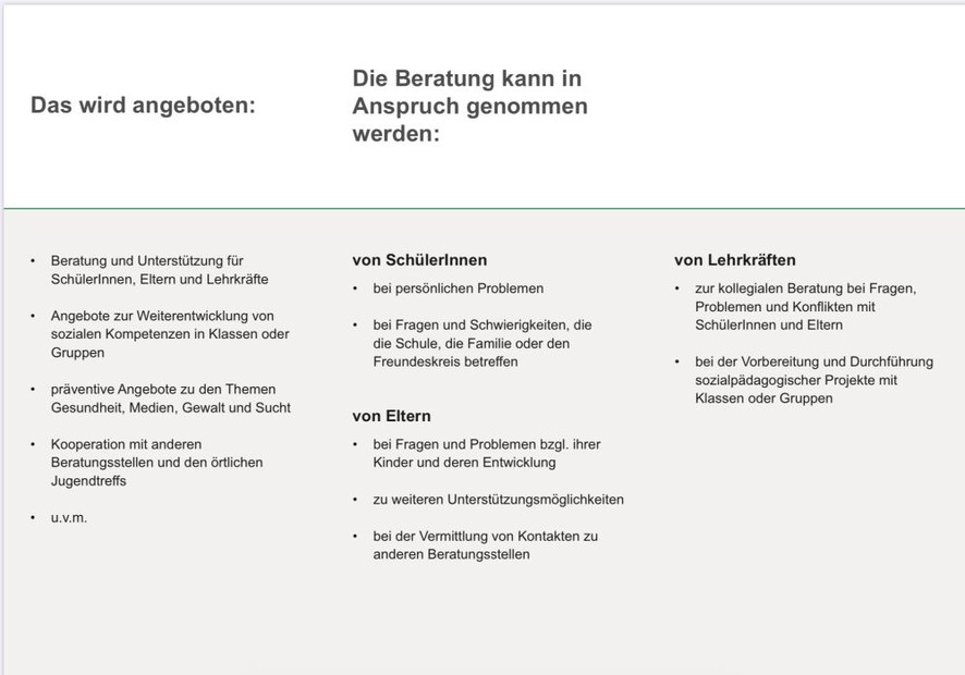 öffnet den Flyer der Schulsozialarbeiterin