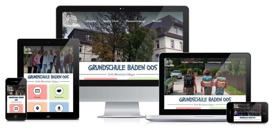 Responsive Web der Grundschule Baden-Oos